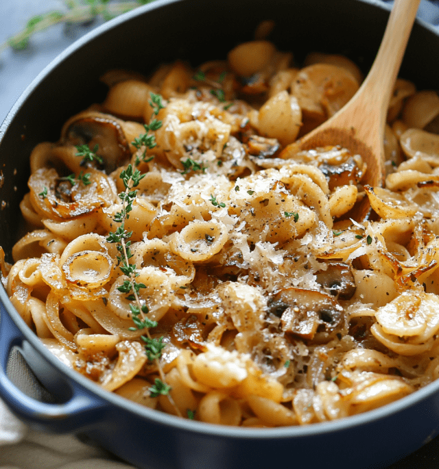One Pot French Onion Pasta Magic