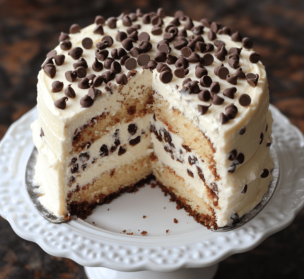 Chocolate Chip Cheesecake Cake Recipe