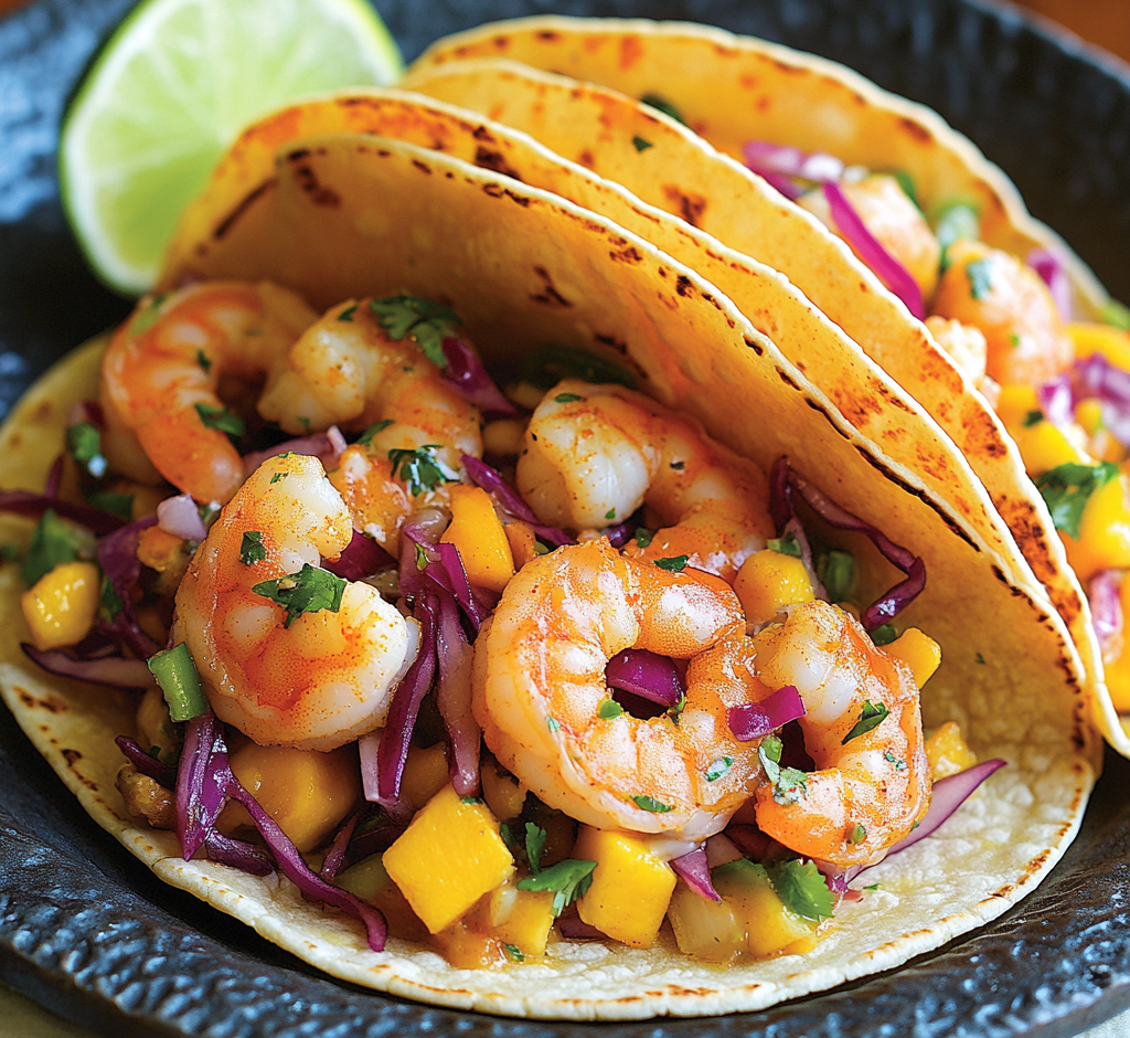 Shrimp Tacos with Mango Salsa