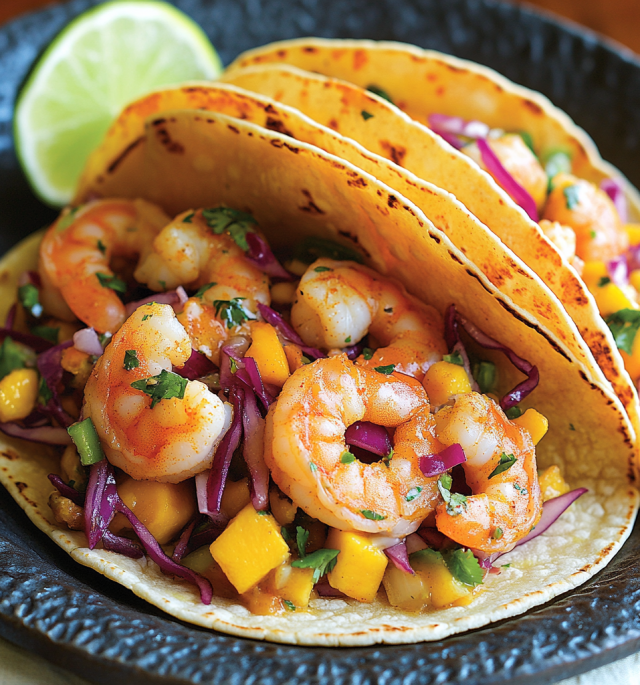 Shrimp Tacos with Mango Salsa