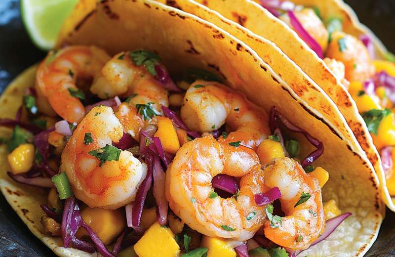 Shrimp Tacos with Mango Salsa