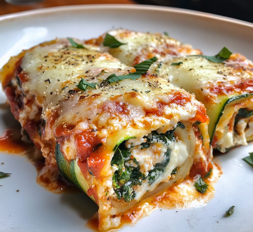 Zucchini Lasagna Roll-Ups