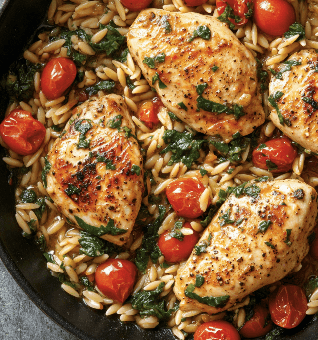 Chicken Orzo (30-Minutes, One-Pan)