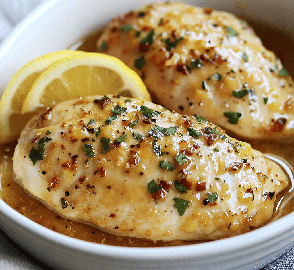 Slow Cooker Lemon Garlic Chicken