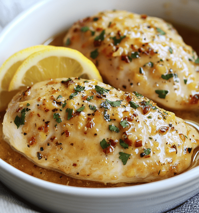 Slow Cooker Lemon Garlic Chicken