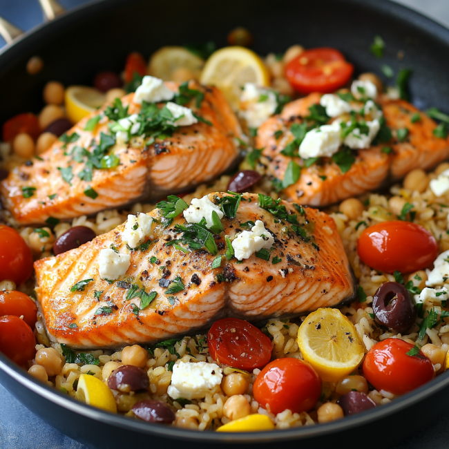 Mediterranean Salmon Skillet