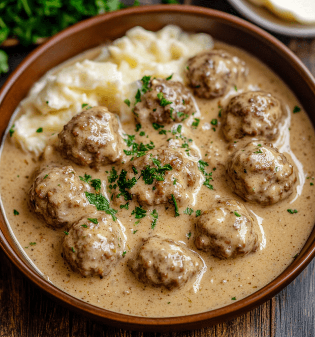 Classic Swedish Meatballs in Creamy Gravy