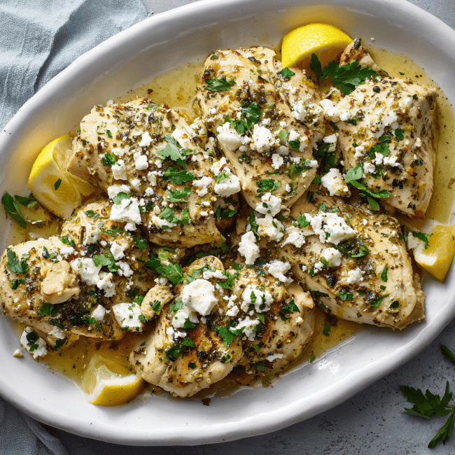 Greek Chicken with Lemon and Feta