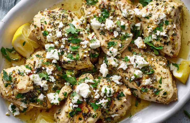 Greek Chicken with Lemon and Feta