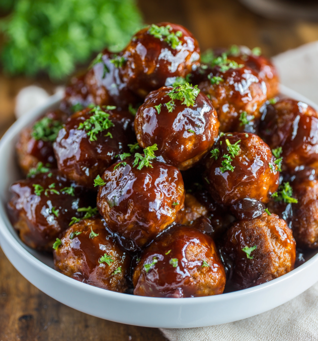 Honey BBQ Crockpot Meatballs
