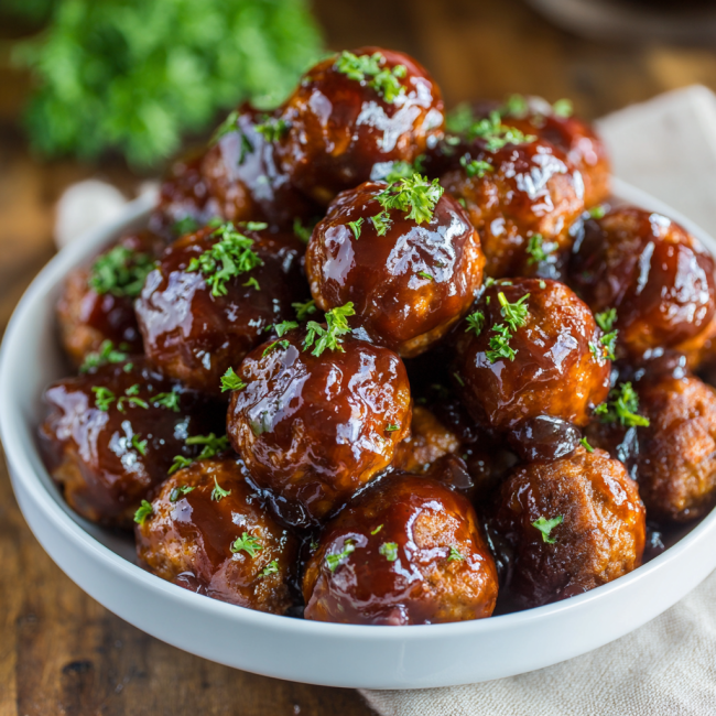 Honey BBQ Crockpot Meatballs
