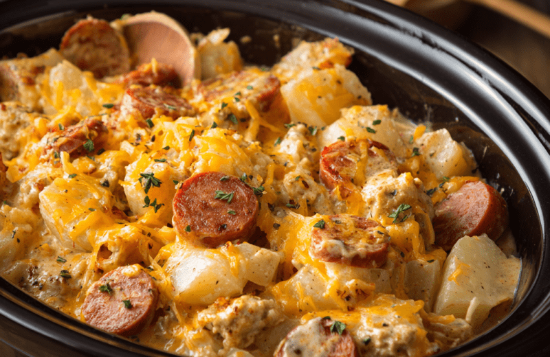 Slow Cooker Sausage and Potato Casserole