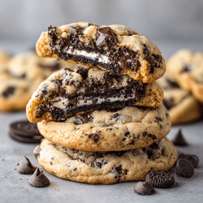 Oreo Stuffed Chocolate Chip Cookies