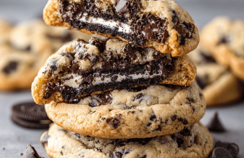 Oreo Stuffed Chocolate Chip Cookies