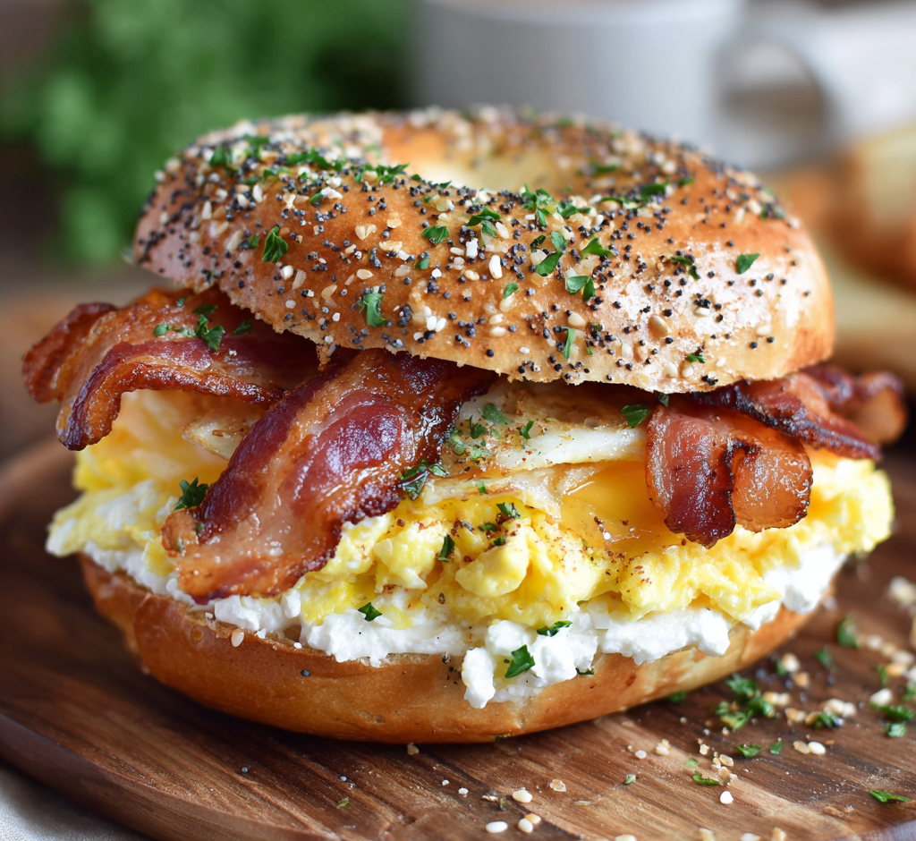 Everything Bagel Breakfast Sandwich