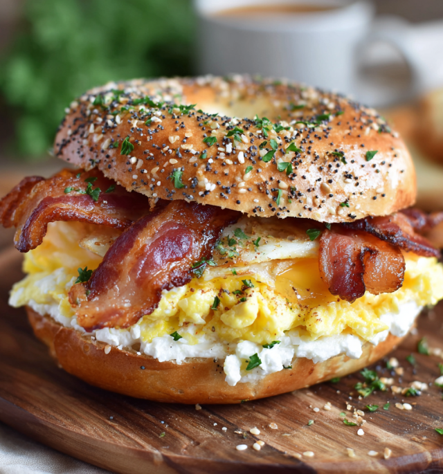 Everything Bagel Breakfast Sandwich