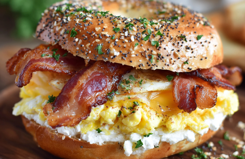 Everything Bagel Breakfast Sandwich