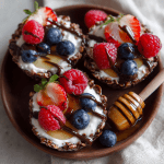 Chocolate Rice Cake Yogurt Bites