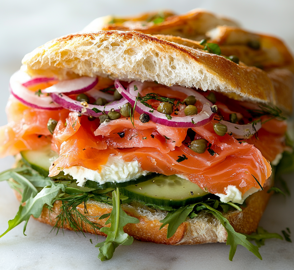 Chopped Smoked Salmon Sandwich