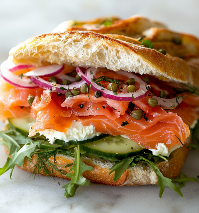 Chopped Smoked Salmon Sandwich