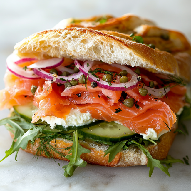 Chopped Smoked Salmon Sandwich
