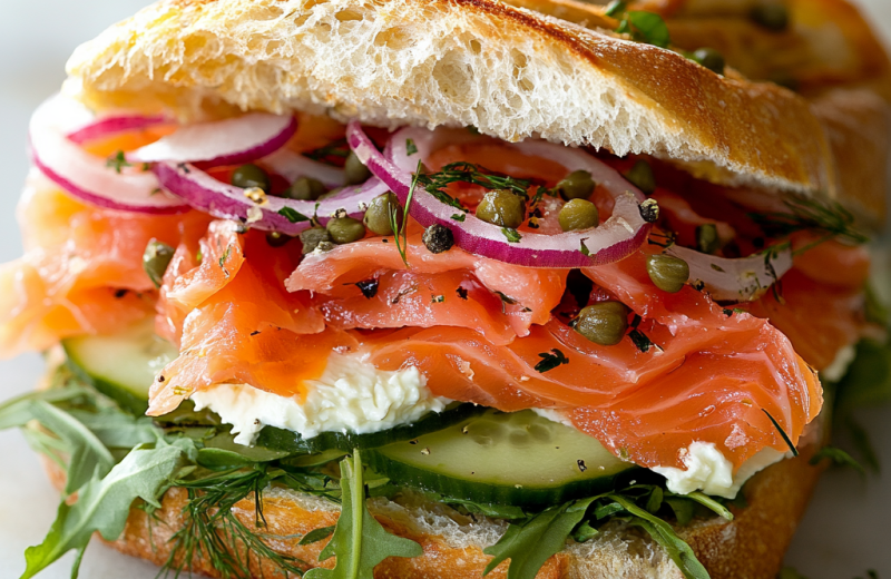 Chopped Smoked Salmon Sandwich