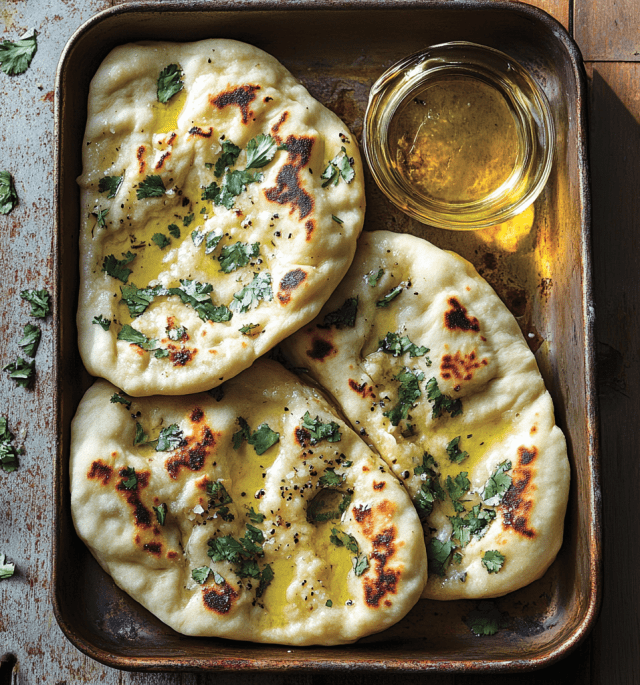 Homemade Garlic Naan