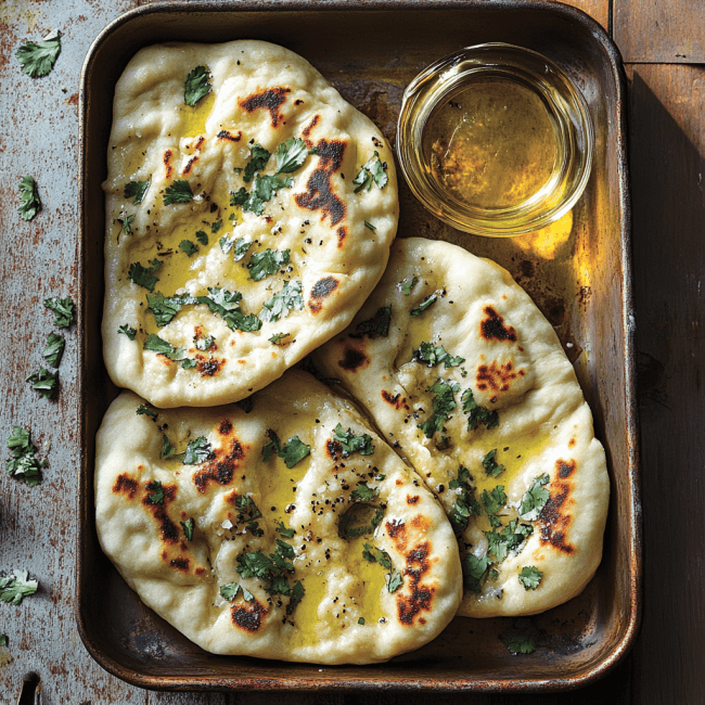 Homemade Garlic Naan