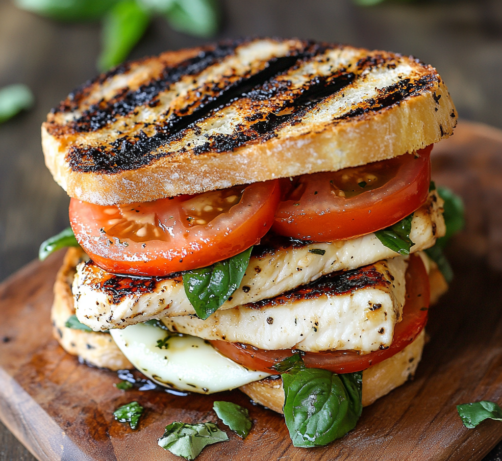 Grilled Chicken Caprese Sandwiches