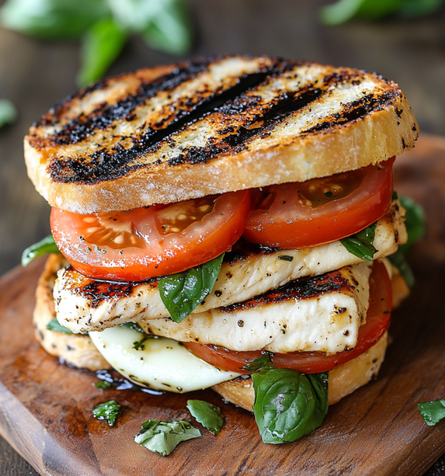 Grilled Chicken Caprese Sandwiches