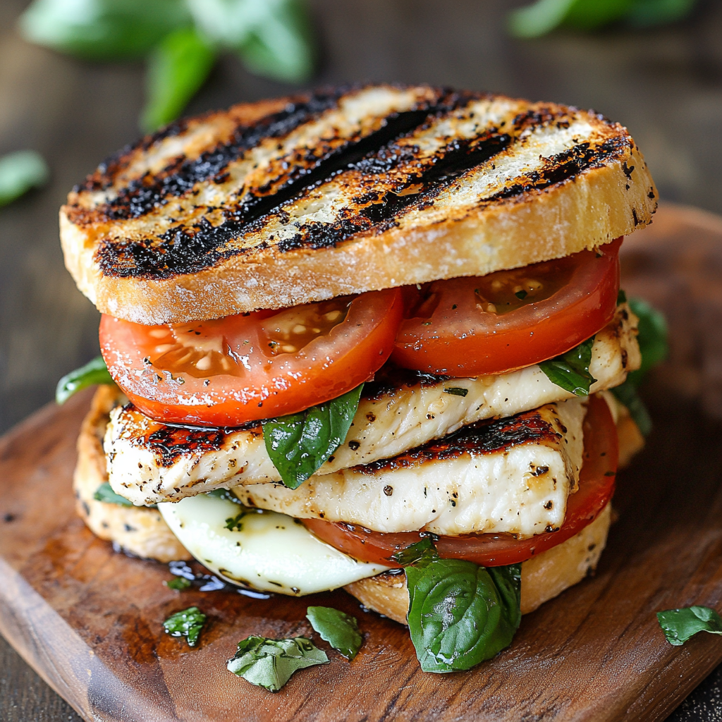 Grilled Chicken Caprese Sandwiches