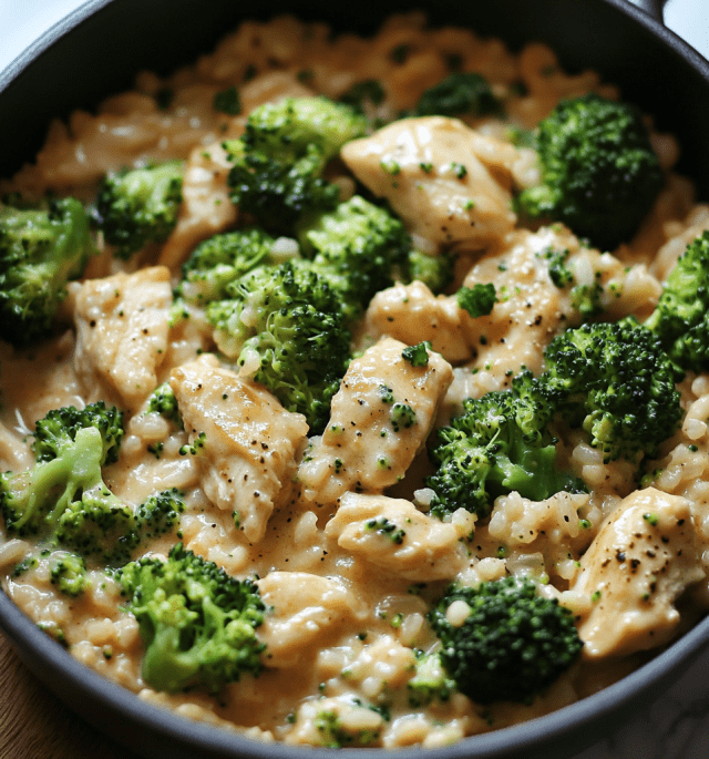 One Pot Chicken Broccoli and Rice