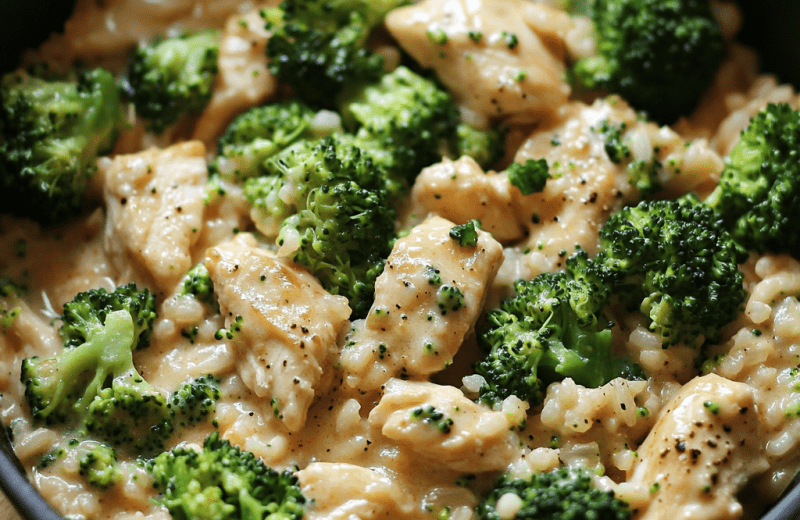 One Pot Chicken Broccoli and Rice