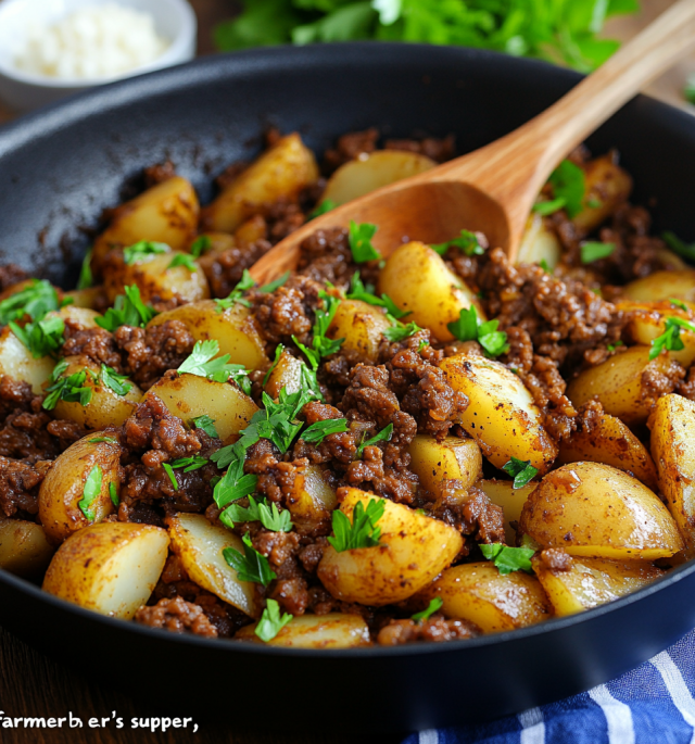 Ground Beef and Potatoes Skillet