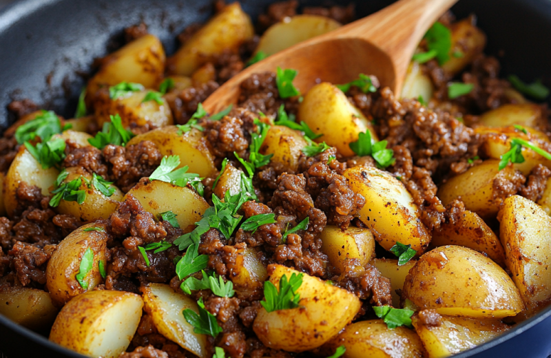 Ground Beef and Potatoes Skillet
