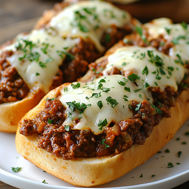 Italian Garlic Bread Sloppy Joes