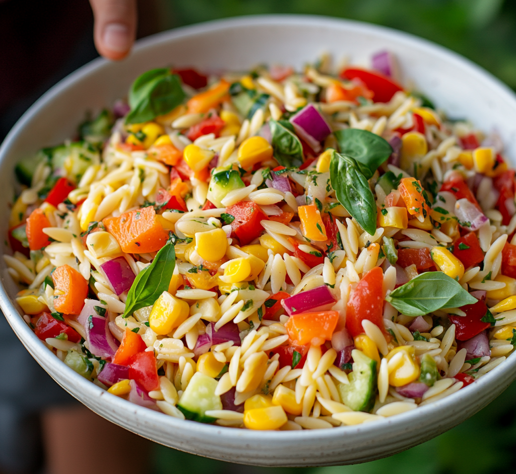 Rainbow Orzo Salad
