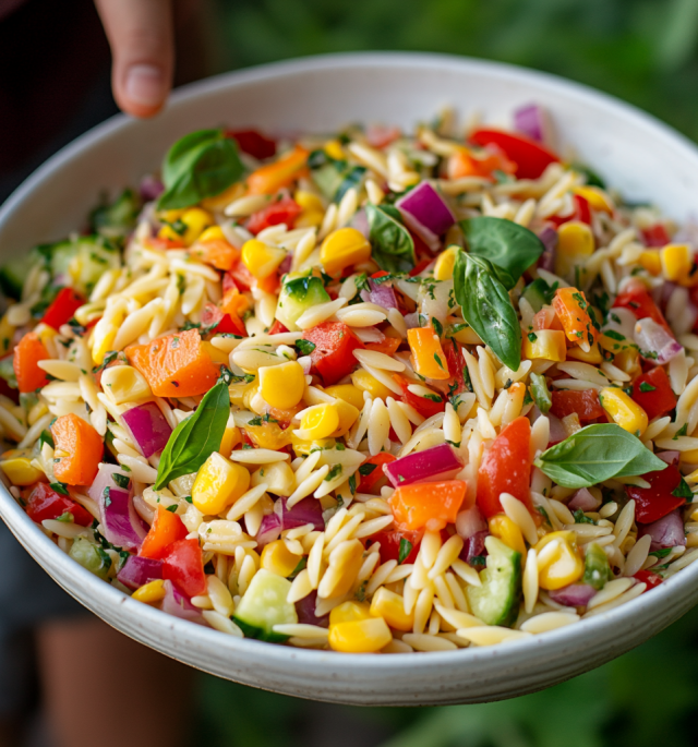 Rainbow Orzo Salad