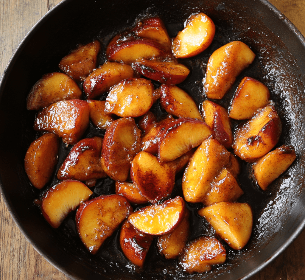 Warm Pan-Fried Peaches