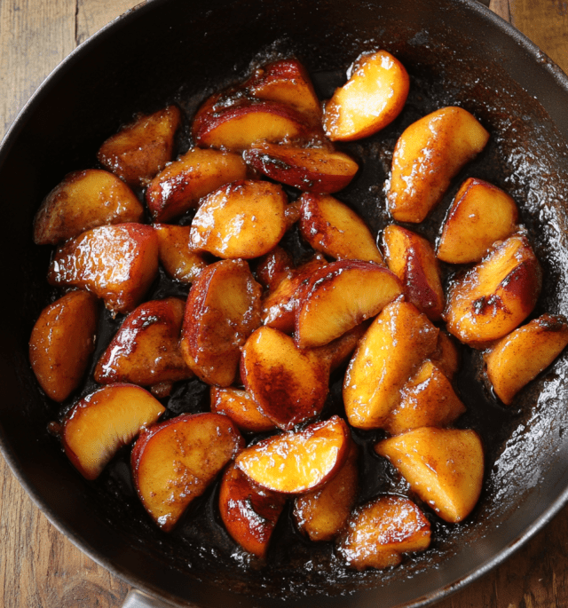 Warm Pan-Fried Peaches