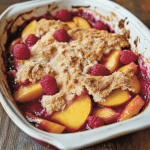 Easy Peach and Raspberry Cobbler