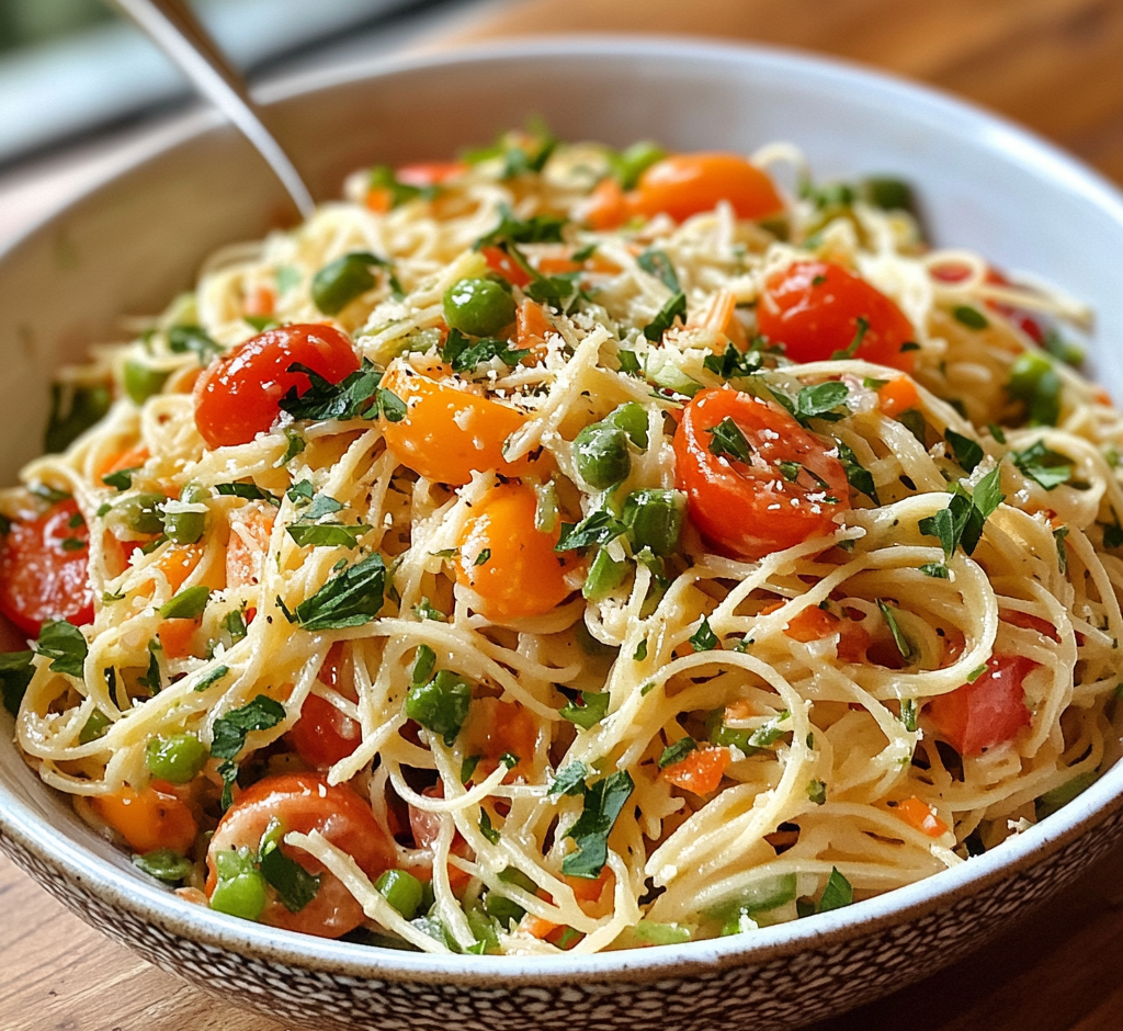 Creamy Angel Hair Pasta Salad Recipe
