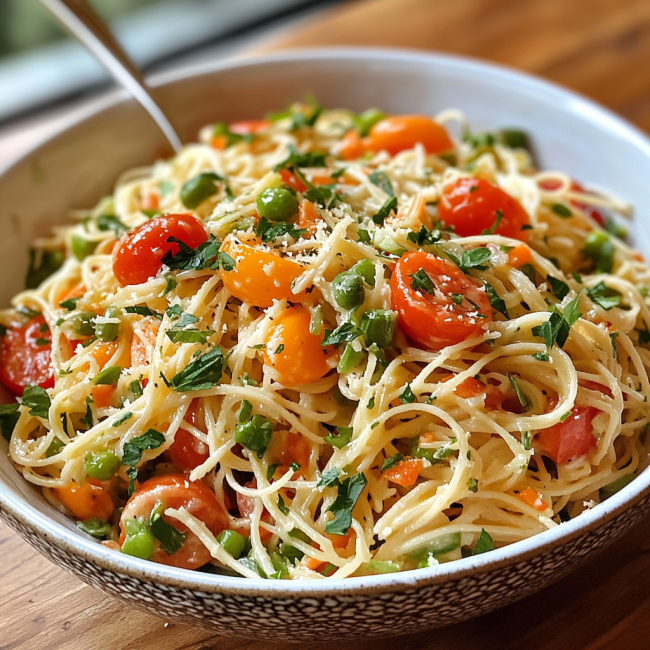 Creamy Angel Hair Pasta Salad Recipe