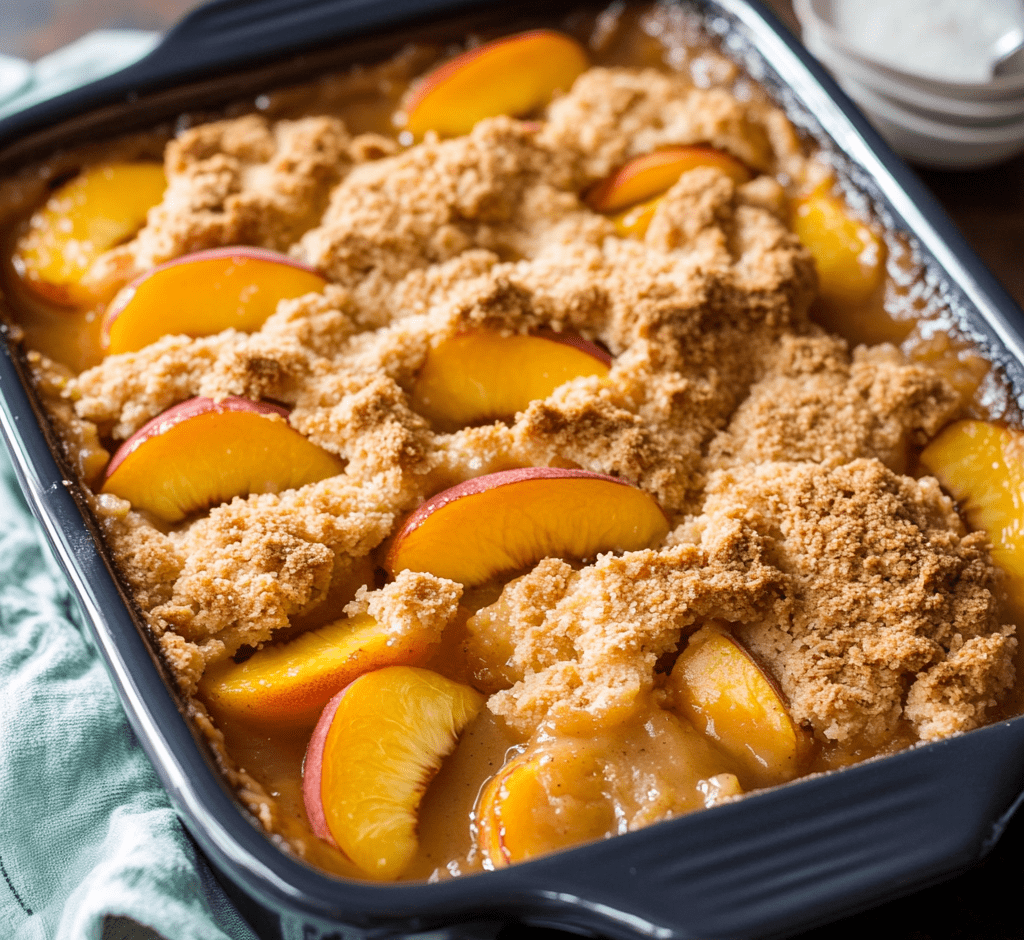 The Easiest Southern Peach Cobbler