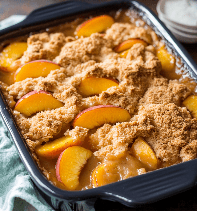 The Easiest Southern Peach Cobbler