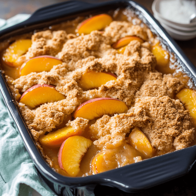 The Easiest Southern Peach Cobbler