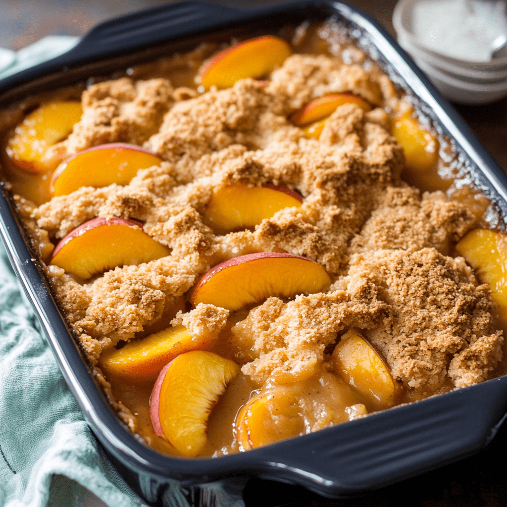 The Easiest Southern Peach Cobbler