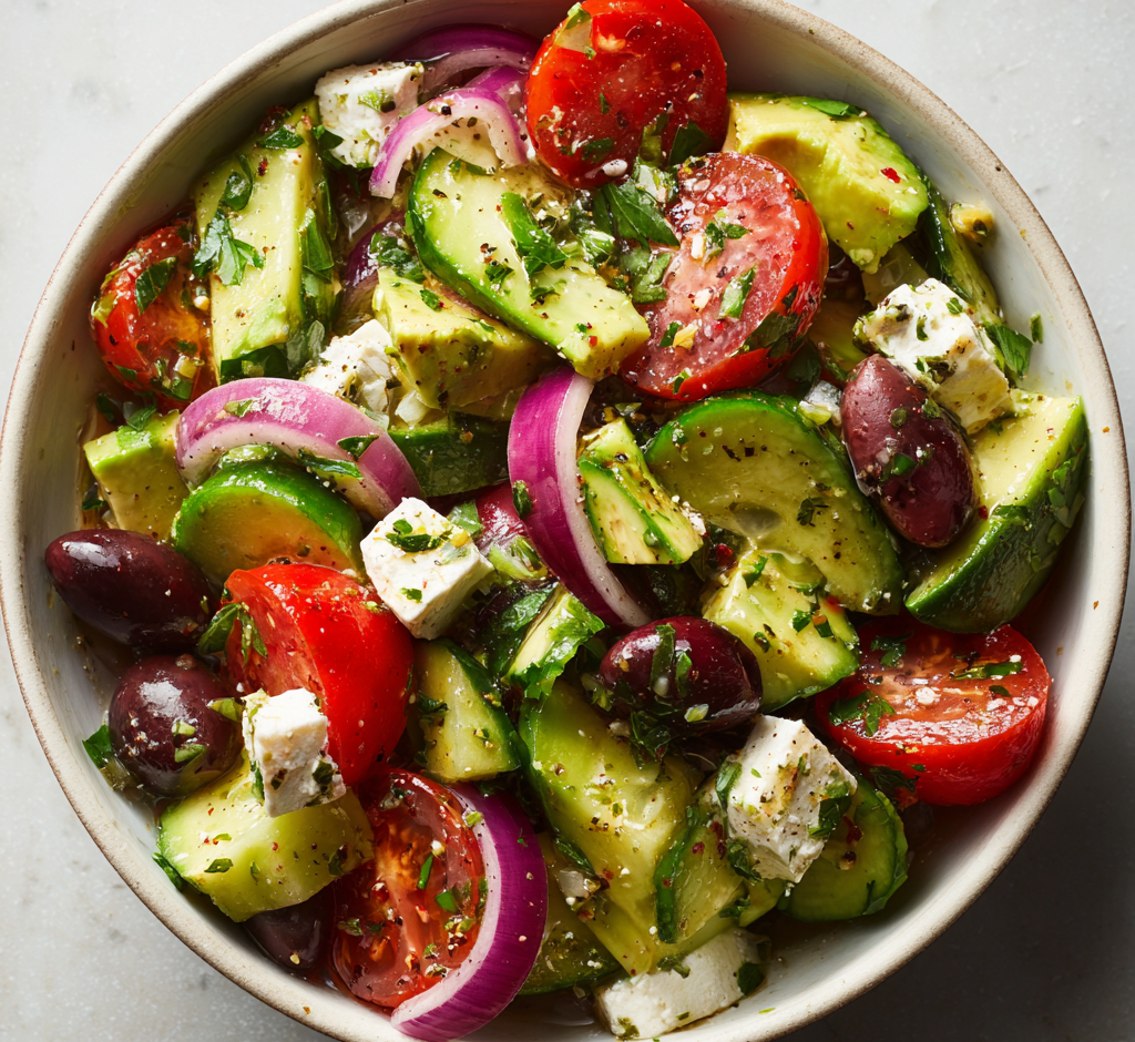 Greek Salad with Avocado