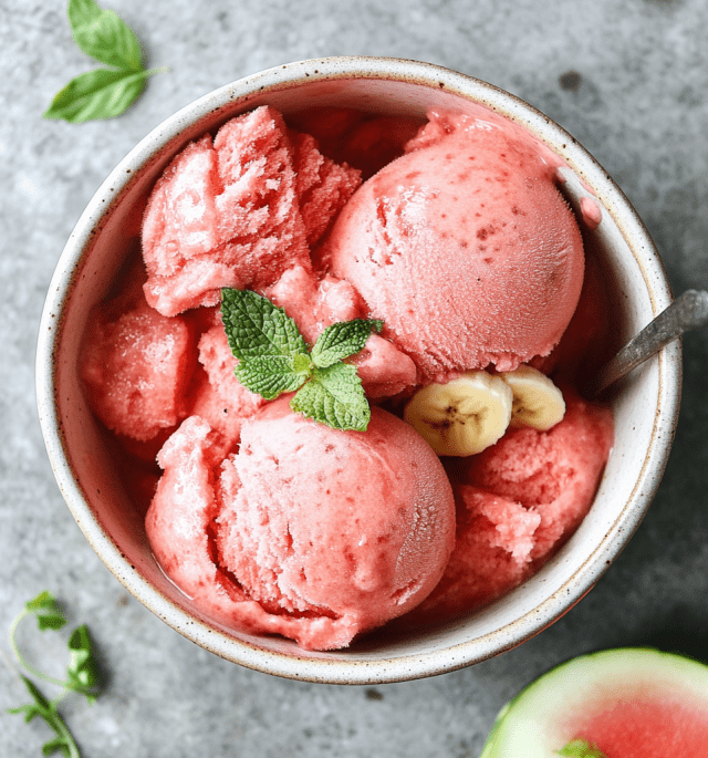 Vegan Watermelon Gelato