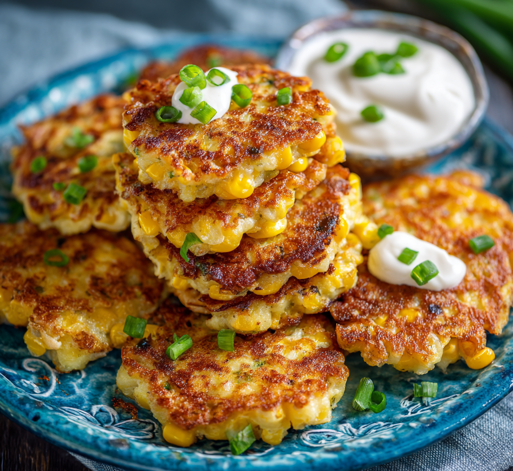 Cheesy Corn Fritters
